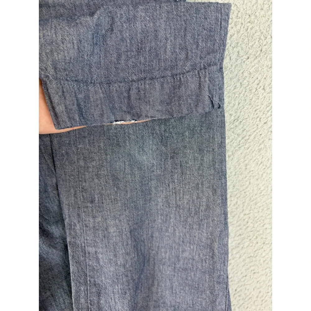 J.Crew Pants Mens 33x32 Blue 770 Slim Fit Chambray Stretch Chino Casual Office